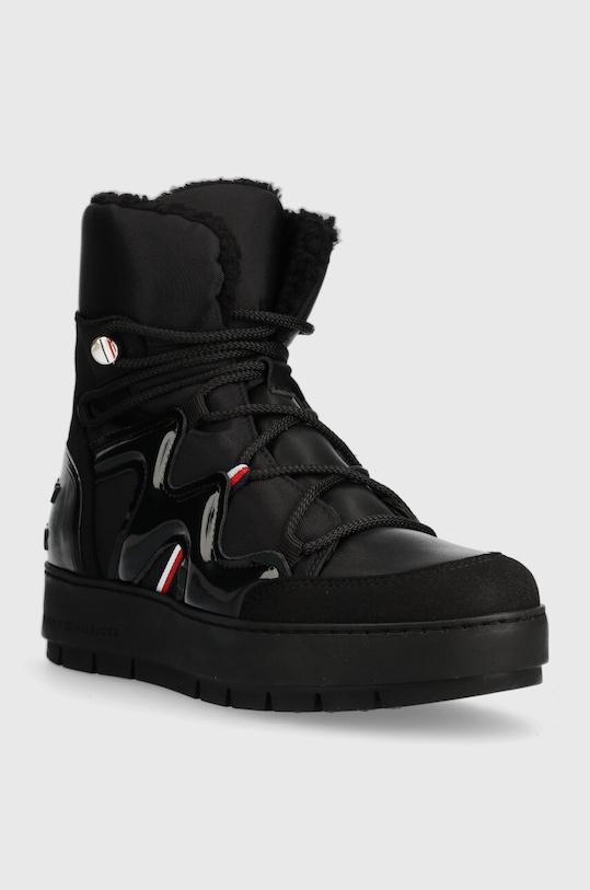 Tommy Hilfiger hócipő PATENT SNOWBOOT FW0FW07852 fekete SS24