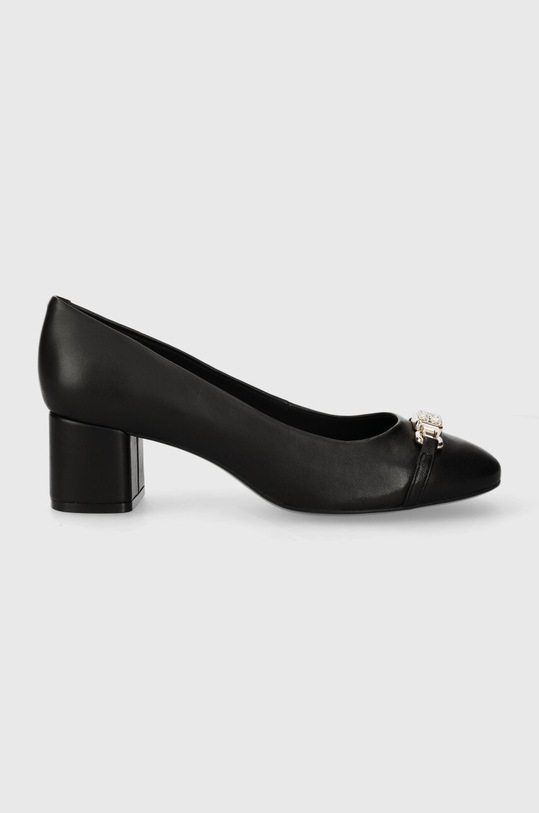 Tommy Hilfiger czółenka skórzane TH HARDWARE MID BLOCKY PUMP słupek czarny FW0FW07764