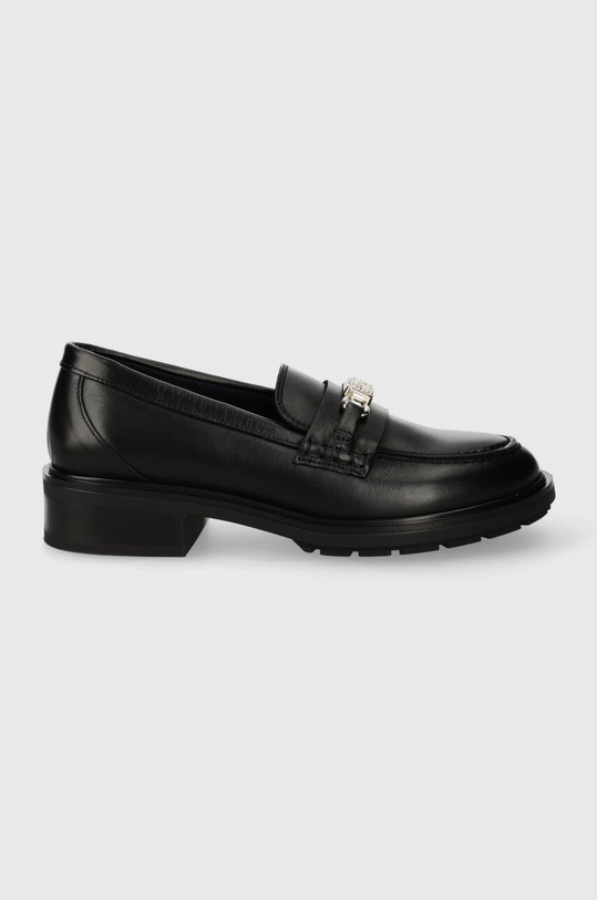 Tommy Hilfiger mocasini de piele TH HARDWARE LOAFER piele negru FW0FW07765