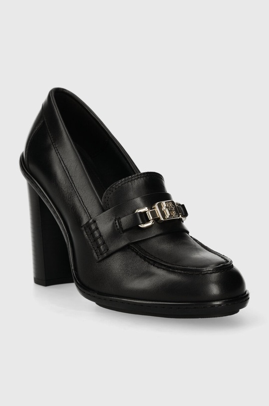 Шкіряні туфлі Tommy Hilfiger TH HARDWARE BLOCKY PUMP FW0FW07767 чорний SS24