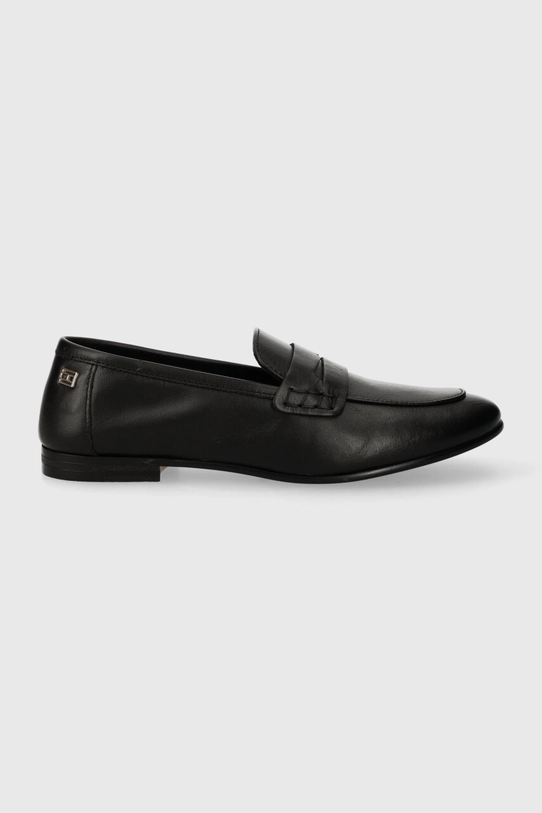 Tommy Hilfiger mokasyny skórzane ESSENTIAL LEATHER LOAFER płaski czarny FW0FW07769