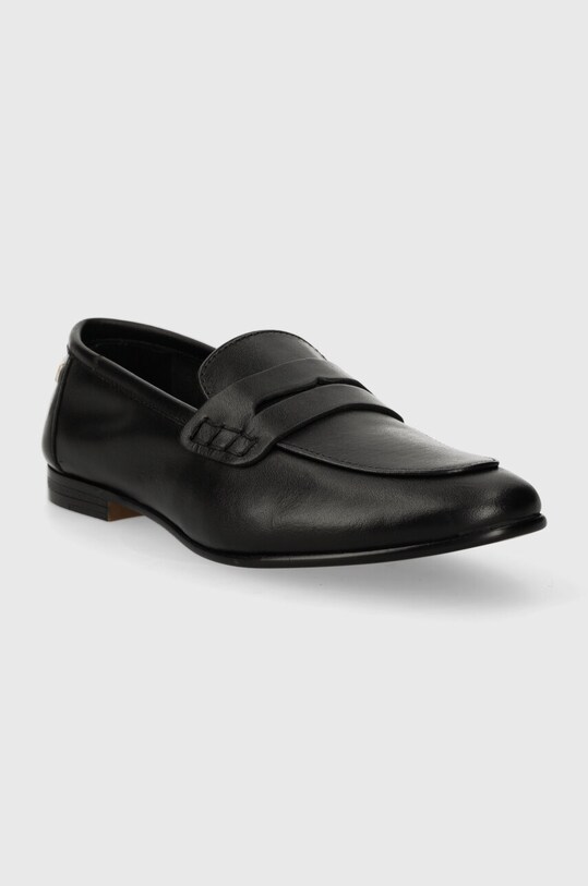 Kožne mokasinke Tommy Hilfiger ESSENTIAL LEATHER LOAFER FW0FW07769 crna SS24