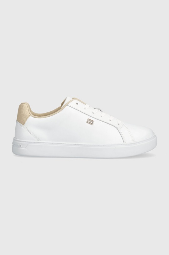Tommy Hilfiger sneakersy skórzane ESSENTIAL COURT SNEAKER płaska biały FW0FW07686