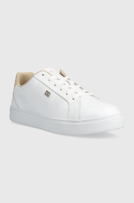 Tommy Hilfiger sneakersy skórzane ESSENTIAL COURT SNEAKER FW0FW07686 biały SS24