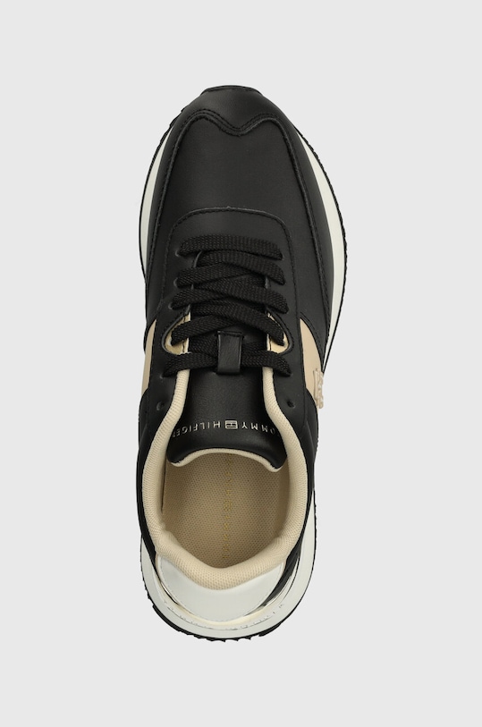 Tommy Hilfiger bőr sportcipő TH ELEVATED FEMININE RUNNER HW fekete FW0FW07830