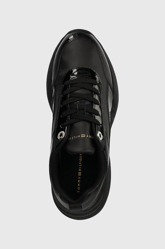 Tommy Hilfiger sneakers WOMENS CHUNKY RUNNER PATENT negru FW0FW07867