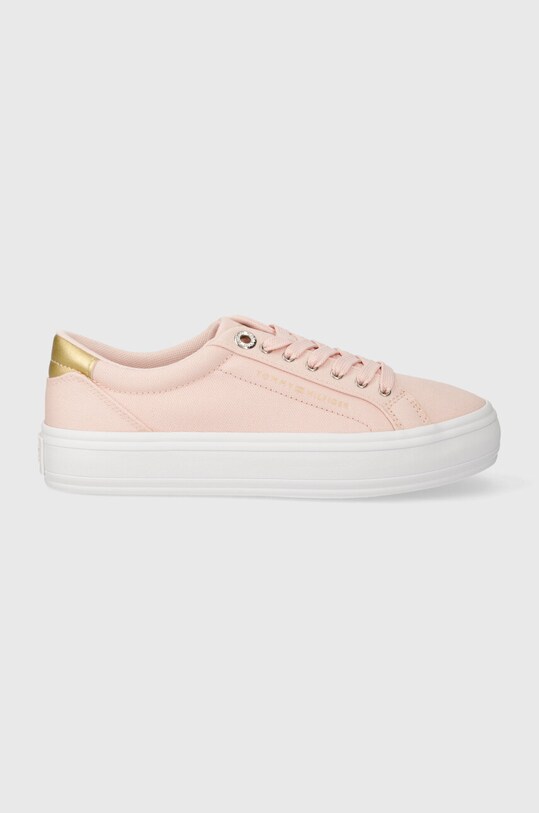 Tenisky Tommy Hilfiger ESSENTIAL VULC CANVAS SNEAKER textilní růžová FW0FW07682