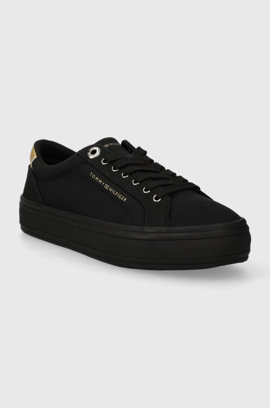 Tommy Hilfiger tenisi ESSENTIAL VULC CANVAS SNEAKER FW0FW07682 negru SS24
