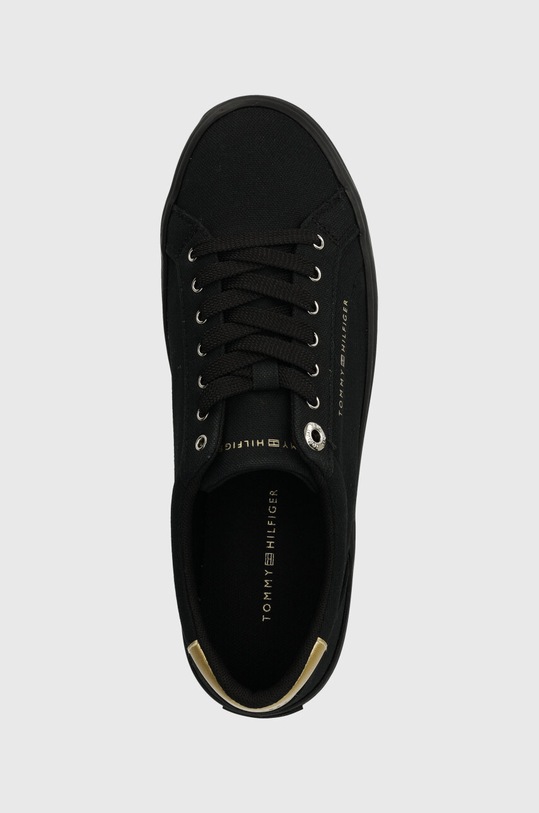 Tommy Hilfiger tenisi ESSENTIAL VULC CANVAS SNEAKER negru FW0FW07682