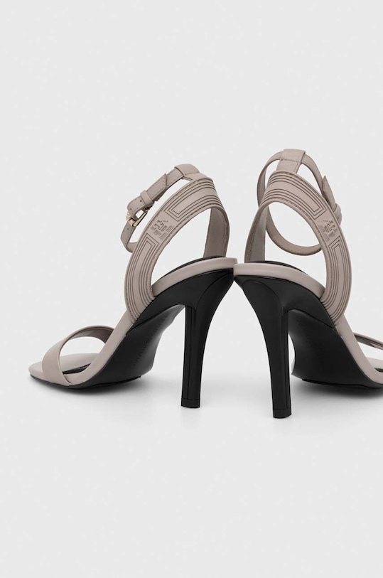 Παπούτσια Σανδάλια Tommy Hilfiger SPORTY LEATHER HIGH HEEL SANDAL FW0FW07795 γκρί