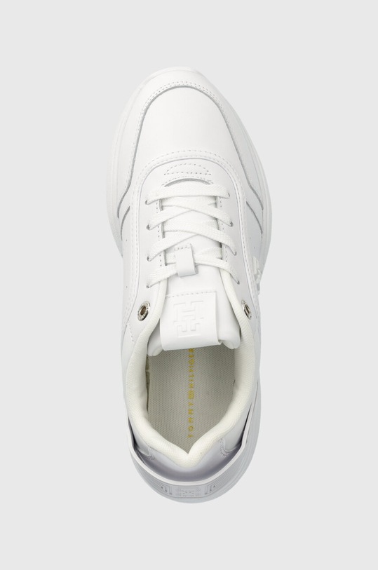 Tommy Hilfiger sneakers in pelle TECH HEEL RUNNER bianco FW0FW07701