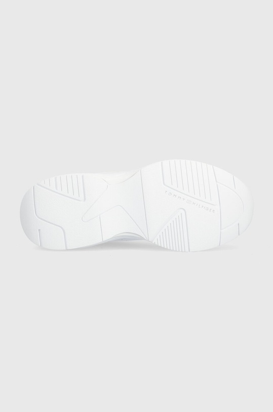 Tommy Hilfiger sneakers in pelle TECH HEEL RUNNER FW0FW07701 bianco