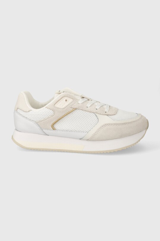 Tenisky Tommy Hilfiger ESSENTIAL ELEVATED RUNNER semišová kůže béžová FW0FW07700