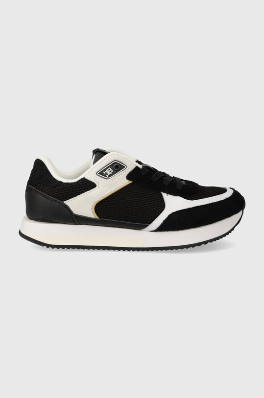 Кроссовки Tommy Hilfiger ESSENTIAL ELEVATED RUNNER кожа чёрный FW0FW07700