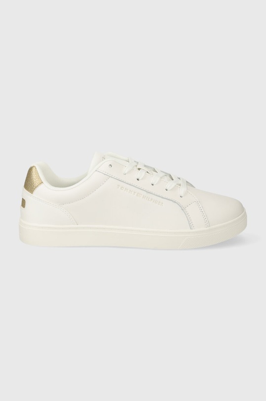 Tommy Hilfiger sneakers in pelle ESSENTIAL CUPSOLE SNEAKER GOLD pelle fiore bianco FW0FW07869