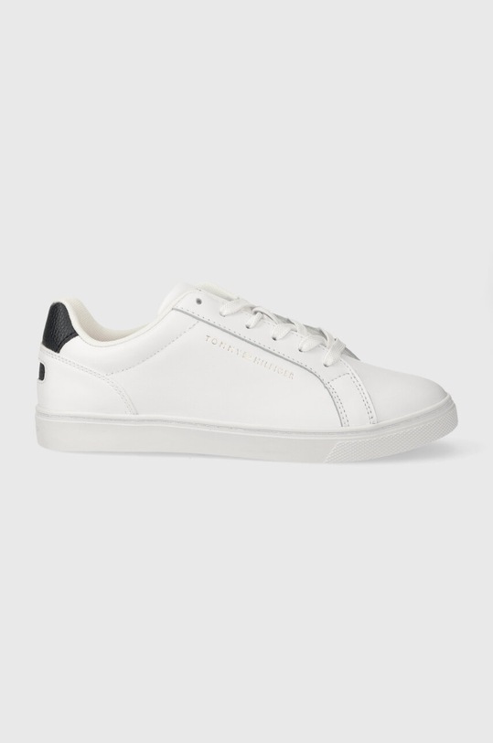 Δερμάτινα αθλητικά παπούτσια Tommy Hilfiger ESSENTIAL CUPSOLE SNEAKER απομίμηση λείου δέρματος λευκό FW0FW07687