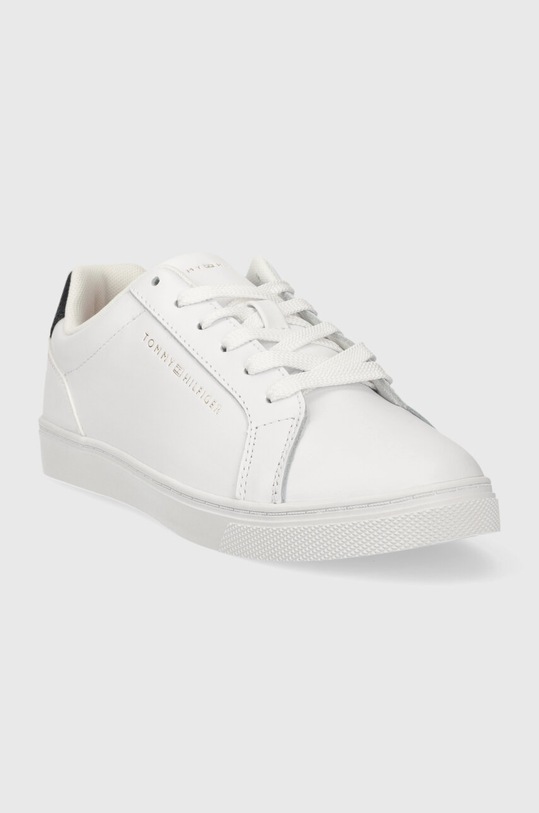 Δερμάτινα αθλητικά παπούτσια Tommy Hilfiger ESSENTIAL CUPSOLE SNEAKER FW0FW07687 λευκό SS24