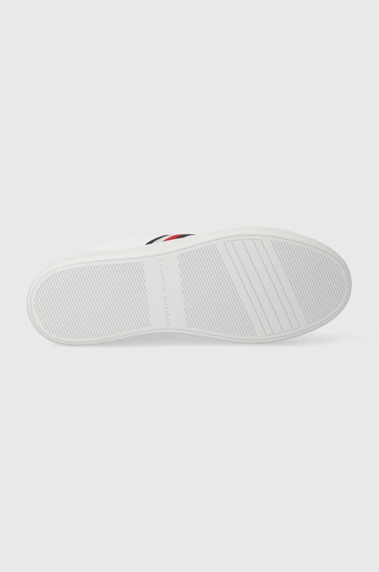 Δερμάτινα αθλητικά παπούτσια Tommy Hilfiger ESSENTIAL COURT SNEAKER STRIPES FW0FW07779 λευκό