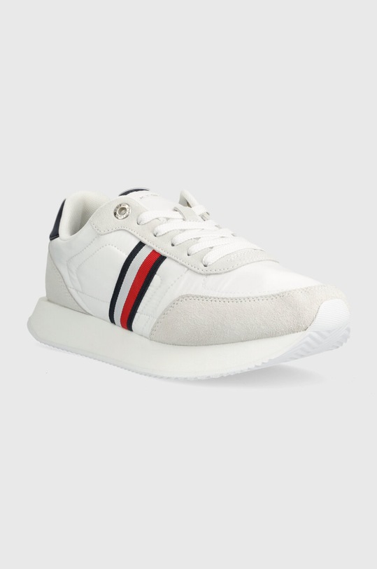 Αθλητικά Tommy Hilfiger ESSENTIAL RUNNER GLOBAL STRIPES FW0FW07831 λευκό SS24