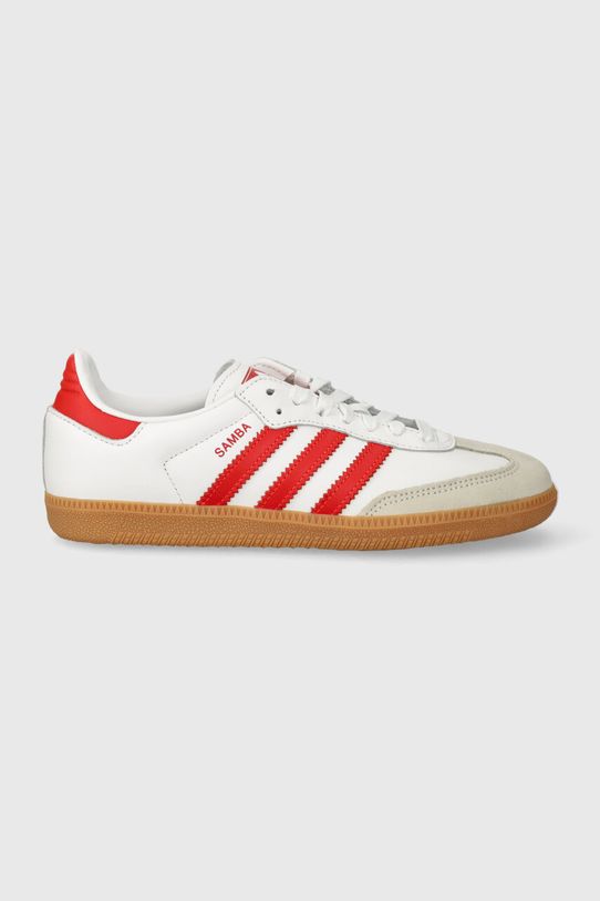 adidas Originals sneakers din piele Samba OG plată alb IF6513