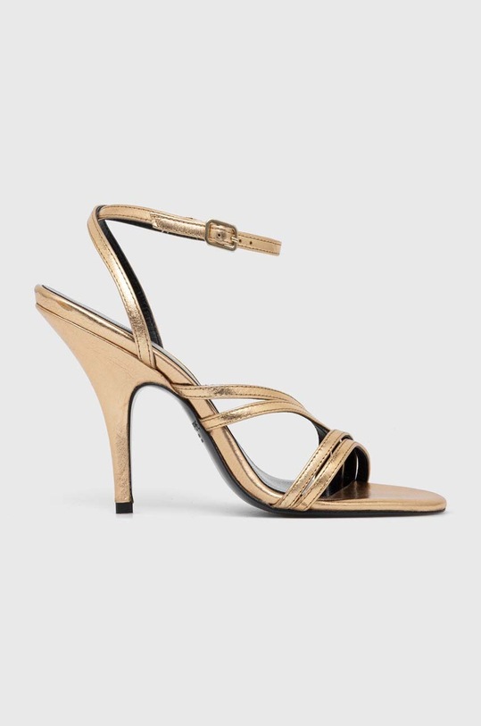 Patrizia Pepe sandały skórzane pozostałe złoty 8X0005.L031.Y442