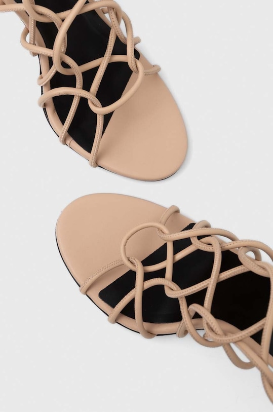 Obuwie Patrizia Pepe sandały skórzane 8X0067.L048.B743 beżowy