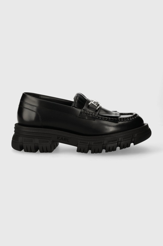 Karl Lagerfeld mocasini de piele PRECINCT piele negru KL43828.000