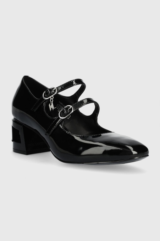 Karl Lagerfeld czółenka skórzane TETRA HEEL KL31613.1BP czarny SS24