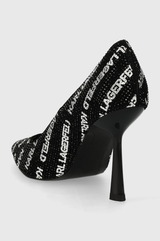 Obutev Visoke pete iz semiša Karl Lagerfeld PANDARA II KL31314.50S črna