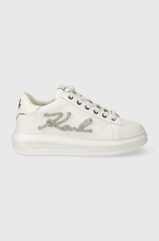 Karl Lagerfeld sneakers din piele KAPRI platformă alb KL62510G.01S