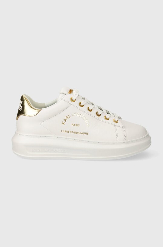 Karl Lagerfeld sneakers din piele KAPRI platformă alb KL62538.01G