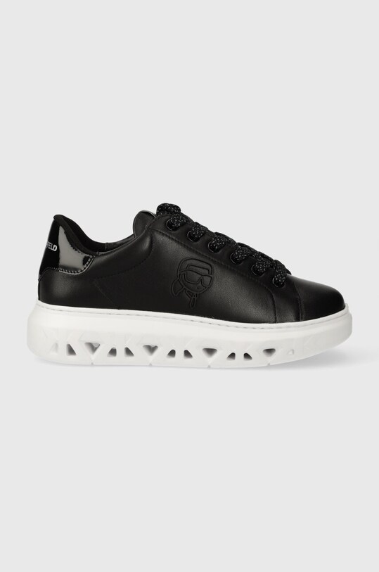 Karl Lagerfeld sneakersy skórzane KAPRI KITE platforma czarny KL64530N.000