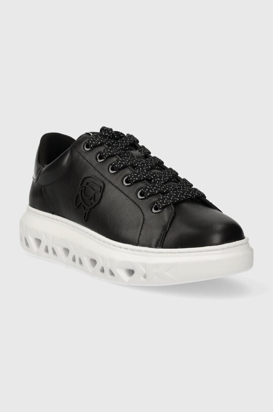 Δερμάτινα αθλητικά παπούτσια Karl Lagerfeld KAPRI KITE KL64530N.000 μαύρο SS24