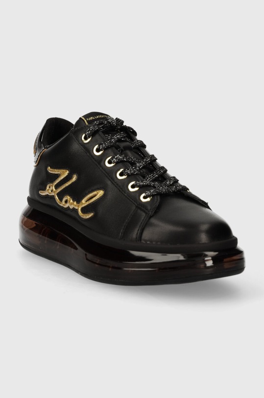 Karl Lagerfeld bőr sportcipő KAPRI KUSHION KL62611F.00G fekete SS24