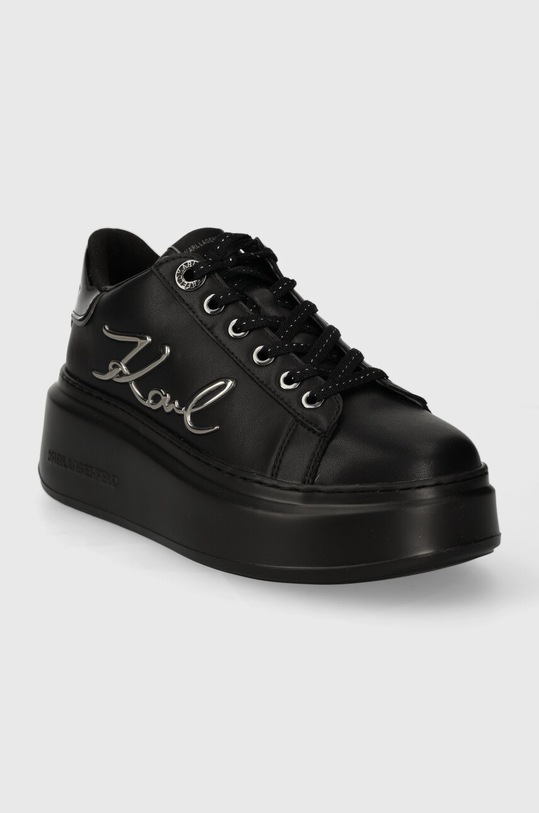 Usnjene superge Karl Lagerfeld ANAKAPRI KL63510A.00X črna SS24