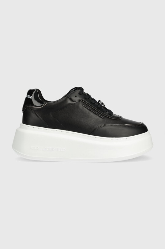 Karl Lagerfeld sneakersy skórzane ANAKAPRI platforma czarny KL63519.00S