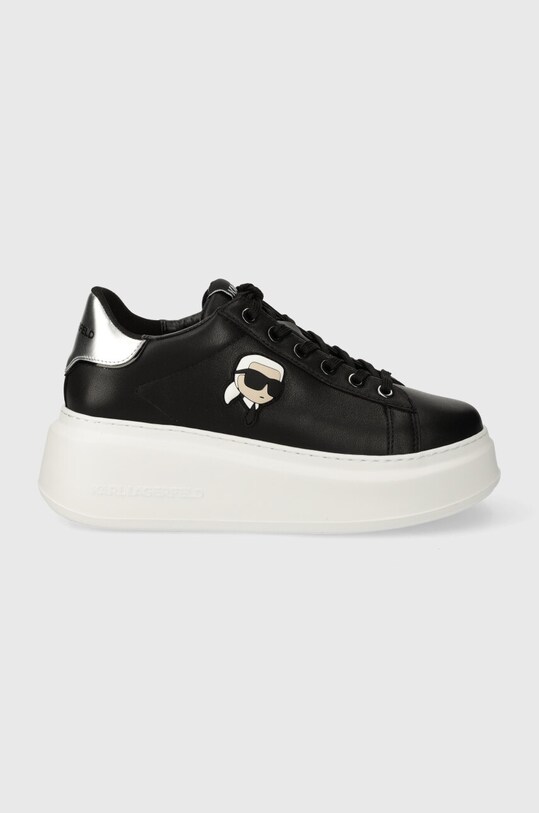Karl Lagerfeld sneakersy skórzane ANAKAPRI platforma czarny KL63530N.000