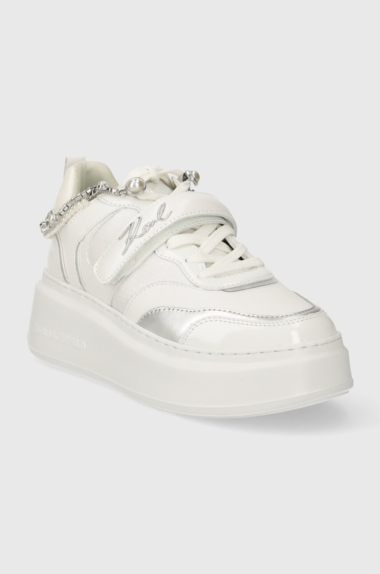 Usnjene superge Karl Lagerfeld ANAKAPRI KL63544.011 bela SS24