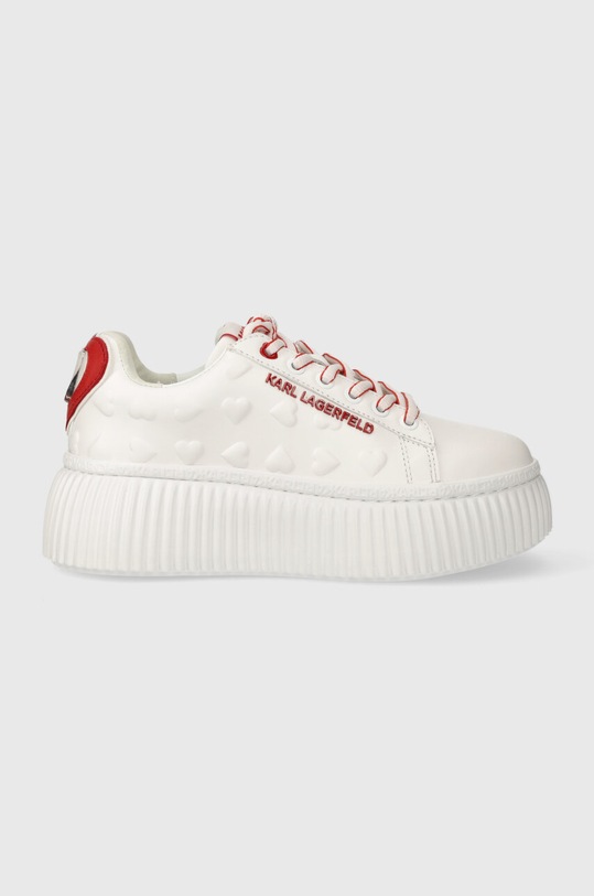 Karl Lagerfeld sneakersy skórzane KREEPER LO Planet friendly biały KL42394.011