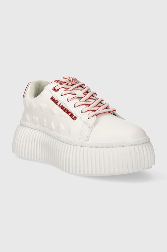 Karl Lagerfeld sneakersy skórzane KREEPER LO KL42394.011 biały SS24