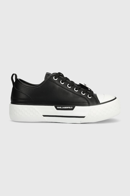 Karl Lagerfeld tenisówki skórzane KAMPUS MAX III płaska czarny KL60610.000
