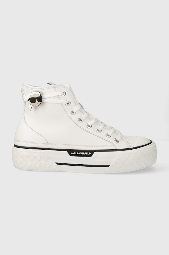 Karl Lagerfeld trampki skórzane KAMPUS MAX III platforma biały KL60640.011