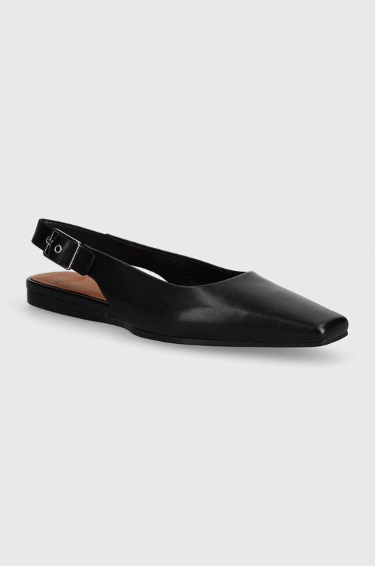 Kožené baleríny Vagabond Shoemakers WIOLETTA otevřená pata černá 5701.101.20