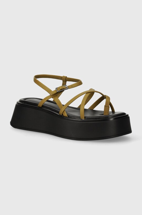 Шкіряні сандалі Vagabond Shoemakers COURTNEY платформа зелений 5334.701.33