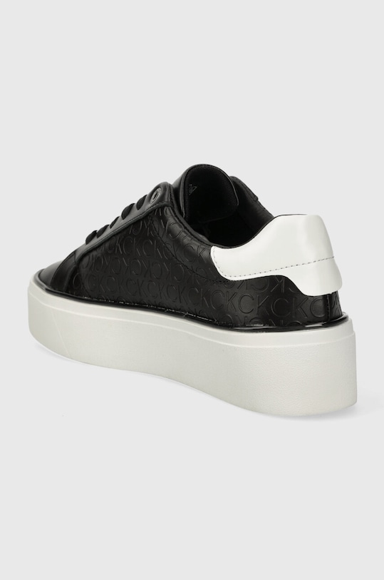 Obuwie Calvin Klein sneakersy skórzane FLATFORM C LACE UP - MONO MIX HW0HW01870 czarny