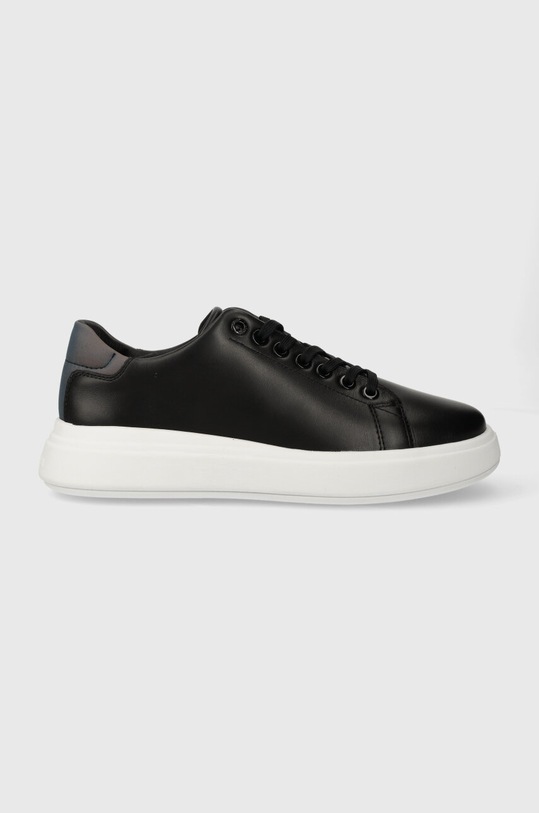 Kožené tenisky Calvin Klein RAISED CUPSOLE LACE UP LUMINOUS Planet friendly černá HW0HW01997