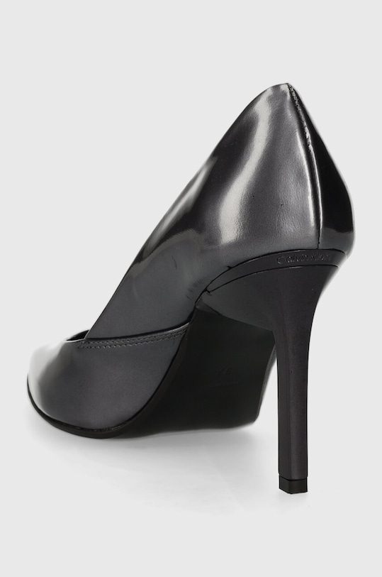 Obuwie Calvin Klein szpilki skórzane GEO STILETTO PUMP 90 - PEARL HW0HW01998 szary