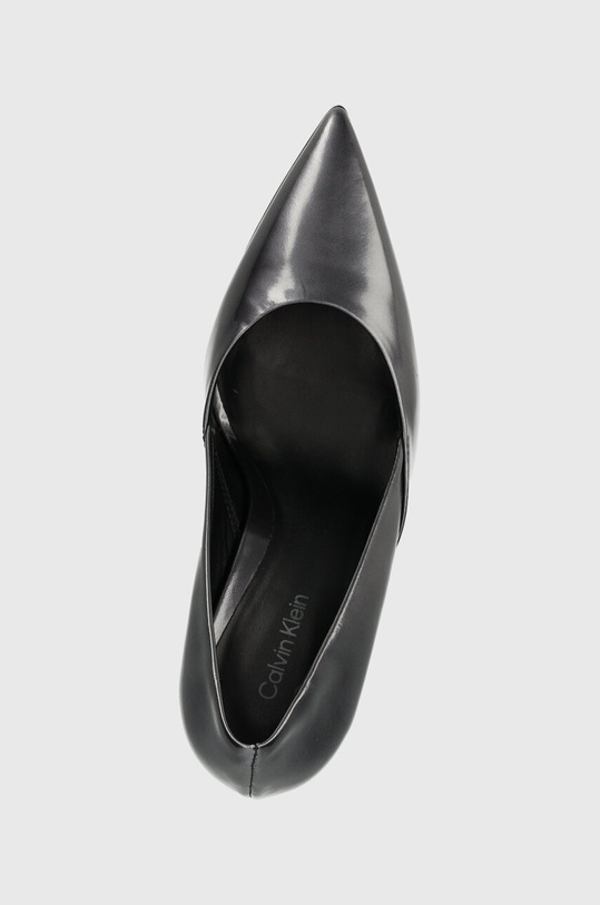 Kožené lodičky Calvin Klein GEO STILETTO PUMP 90 - PEARL šedá HW0HW01998