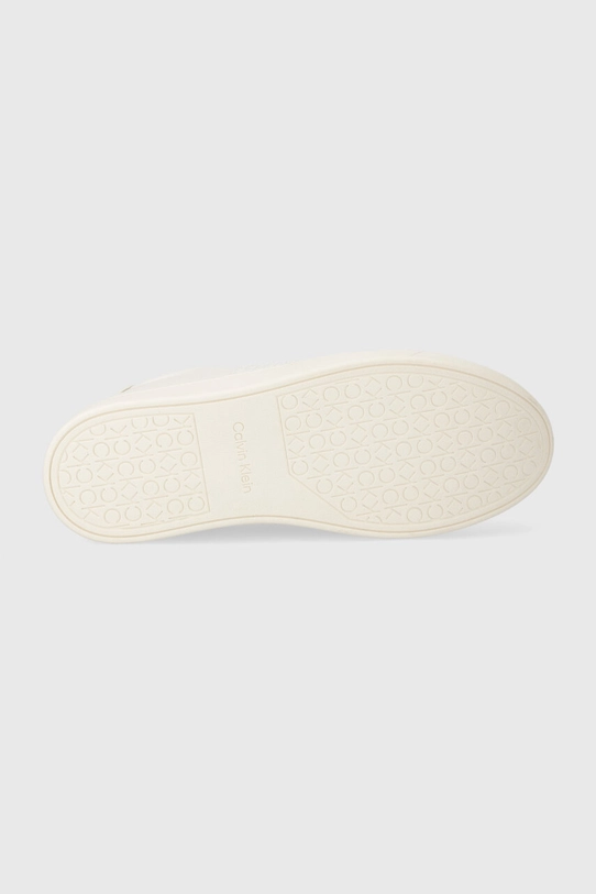 Kožené tenisky Calvin Klein CLEAN CUPSOLE SLIP ON HW0HW02007 biela