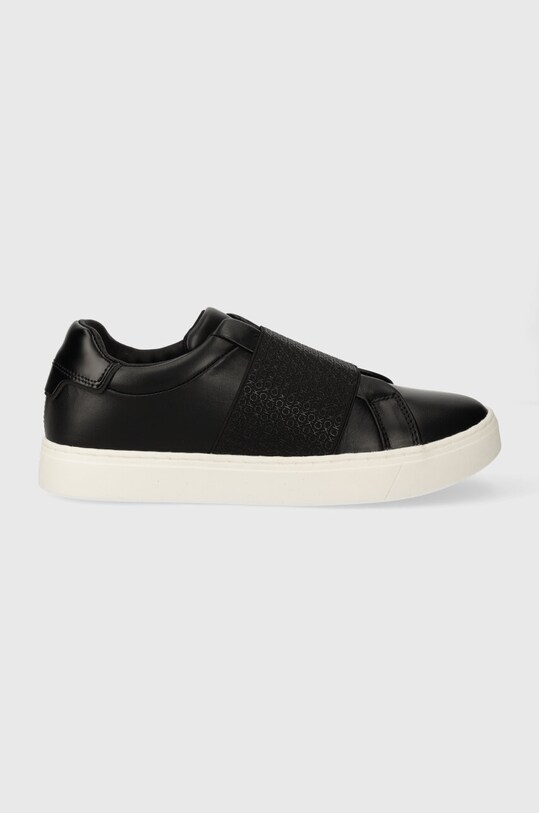 Кожаные кроссовки Calvin Klein CLEAN CUPSOLE SLIP ON Planet friendly чёрный HW0HW02007